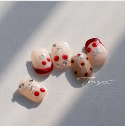 Lovely Red Seductive Strawberry Line Bowknot Love Heart Star Jelly Cherry Delicate Self Adhesive Nail Art Sticker Manicure Decal (ONLINE ORDER ONLY)