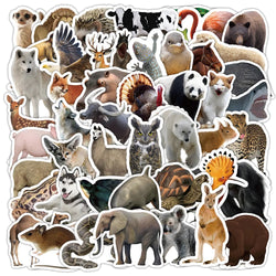Mixed Jungle Animal Stickers 10/25/50pcs for Kids DIY Scrapbooking Water Bottle Phone Fridge (Online Order Only)