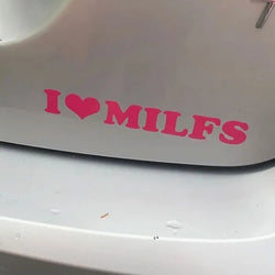 Love Milfs Car Sticker Windshield Banner Night Run JDM Sport Competition Style Waterproof Sunscreen Decorative Vinyl Decals (ONLINE ORDER ONLY)