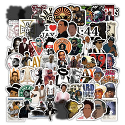 JAY-Z Cartoon Stickers Pack for Laptop, Phone, Scooter, Water Bottle, Suitcase, Refrigerator (Online Order Only)