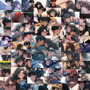 Romantic Couple Cartoon Stickers for Phone Laptop Luggage Skateboard 10/30/50PCS (ONLINE ORDER ONLY)