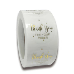 100-500pcs Thank You For Your Order Transparent Gold Label Baking Wedding Exquisite Gift Card Envelope Sealing Label Sticker (Online Order Only)