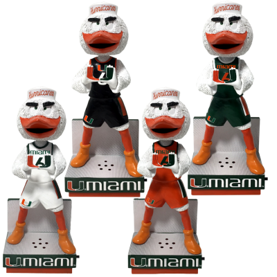 Sebastian the Ibis Miami Hurricanes Fight Song Mascot Bobbleheads (ONLINE ORDER ONLY)