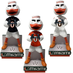 Sebastian the Ibis Miami Hurricanes Fight Song Mascot Bobbleheads (ONLINE ORDER ONLY)