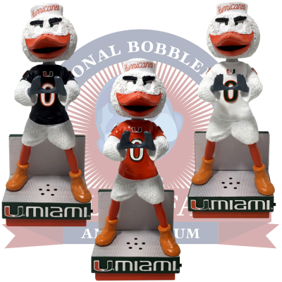 Sebastian the Ibis Miami Hurricanes Fight Song Mascot Bobbleheads (ONLINE ORDER ONLY)