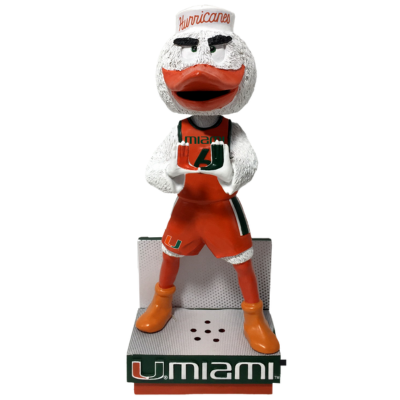 Sebastian the Ibis Miami Hurricanes Fight Song Mascot Bobbleheads (ONLINE ORDER ONLY)