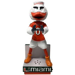 Sebastian the Ibis Miami Hurricanes Fight Song Mascot Bobbleheads (ONLINE ORDER ONLY)
