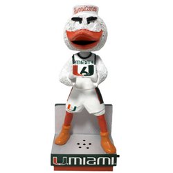 Sebastian the Ibis Miami Hurricanes Fight Song Mascot Bobbleheads (ONLINE ORDER ONLY)