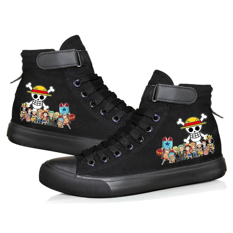 One Piece Luffy High Top Shoes: Autumn Winter Anime Sneakers (ONLINE ORDER ONLY)