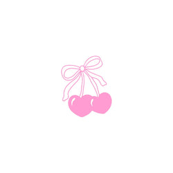 Cute Girly Cherry Bow For Car Stickers Decoration Bumper laptop Sticker Rear Window Fashion Stickers Plant Sport PVC Vinyl Decal (ONLINE ORDER ONLY)