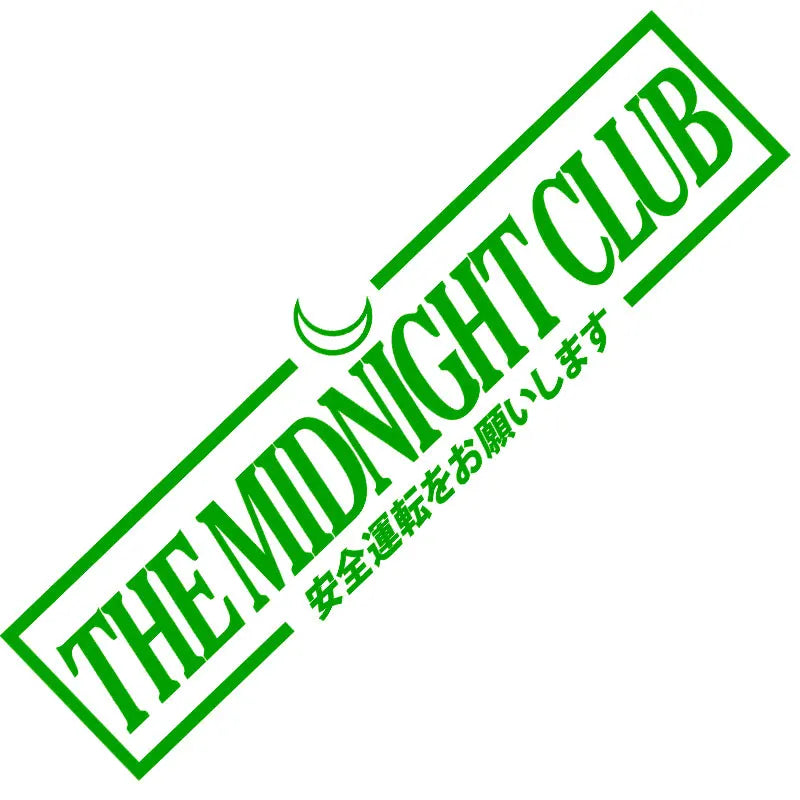 JDM The Midnight Car Sticker Windshield Banner Night Run Sport Competition Style Waterproof Sunscreen Decorative Vinyl Decals (ONLINE ORDER ONLY)