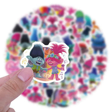 Trolls Cartoon Stickers Pack for Kids - Laptop, Guitar, Car, Bike, Skateboard Decals (Online Order Only)