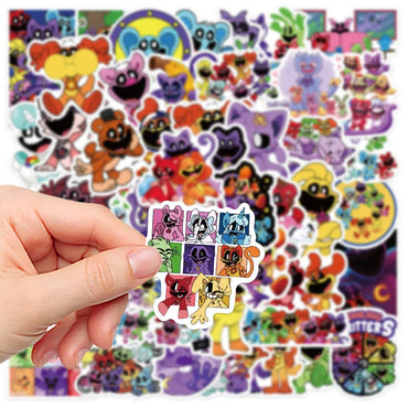 10/30/50PCS Funny Smiling Critters Cartoon Sticker Packs (Online Order Only)