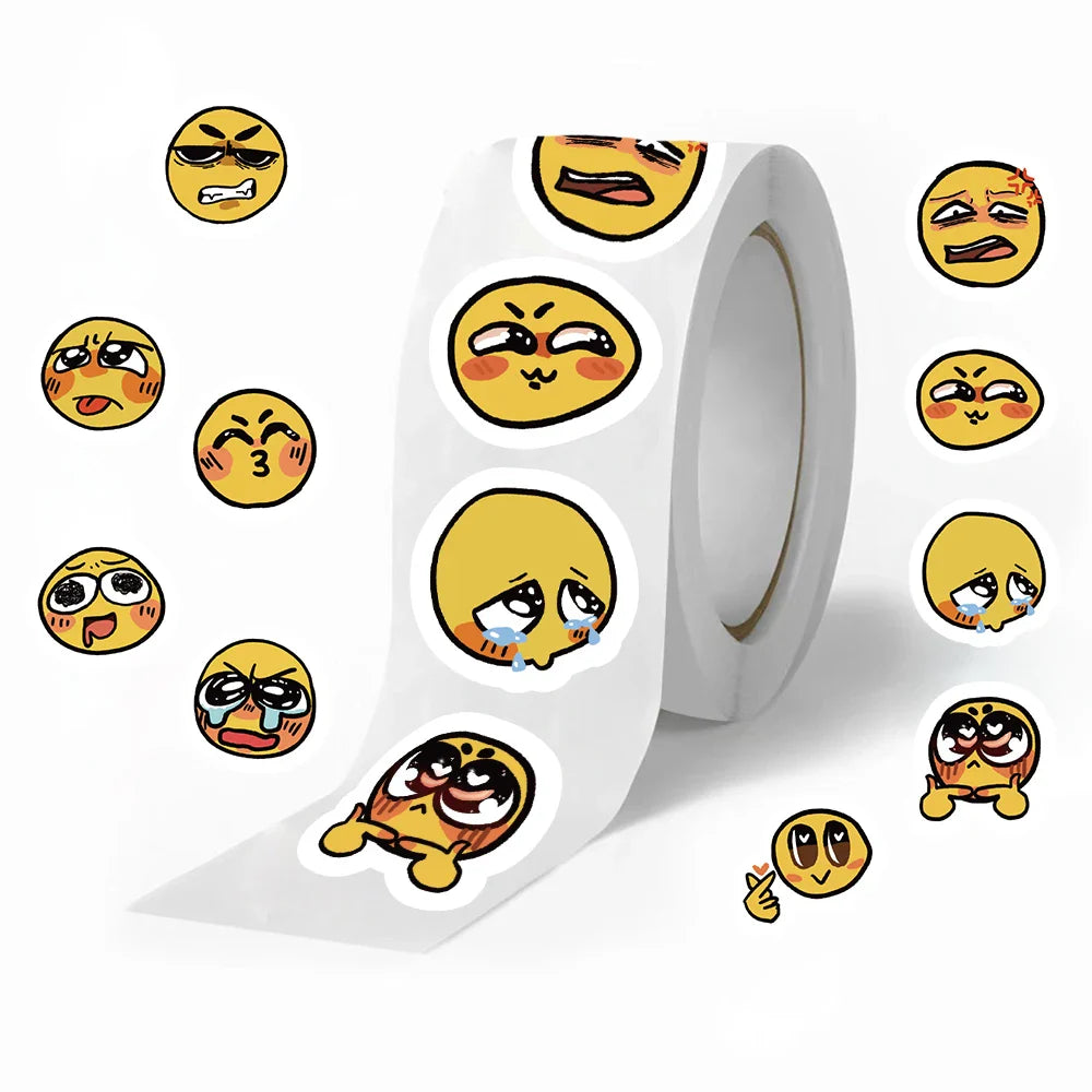 500pcs Little Yellow Face Stickers for Kids School Teacher Reward Sticker Party Decor Small Business Label Scrapbooking Stickers (ONLINE ORDER ONLY)