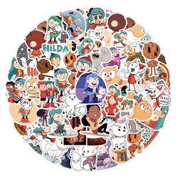 10/30/55/110PCS Hilda Stickers Funny Cartoon Stciekr Adventure Comics Decals Luggage Laptop Guitar Car Bike Skateboard Kids Toys (ONLINE ORDER ONLY)