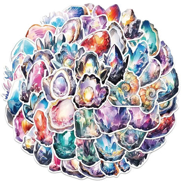 10/50pcs Cartoon Art Magic Crystal Cute Stickers Aesthetic Decals DIY Laptop Scrapbook Phone Luggage Graffiti Sticker Toy (Online Order Only)