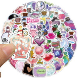 10/50PCS Psychedelic Witch Apothecary Crystal Potion Stickers Kids Toy Magic Medicine Bottle Decals DIY Laptop Phone Fridge (ONLINE ORDER ONLY)