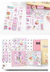 2Pcs/lot Girl Feelings Series Stickers Cute Sticker Scrapbooking Decorative Sticker Photo Album DIY Diary Stick Label Stationery (ONLINE ORDER ONLY)