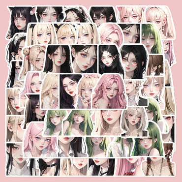 50pcs Beauty Series Graffiti Stickers for Helmet, Desktop, Wall Decoration (ONLINE ORDER ONLY)