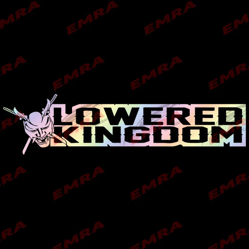 Japanese Anime Text Lowered Kingdom for Car Sticker Decoration Windshield Banner JDM External Accessories Waterproof Vinyl Decal (ONLINE ORDER ONLY)