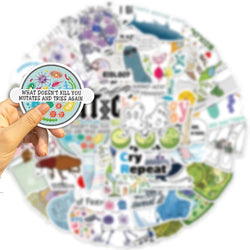 50pcs Biology Laboratory Research Stickers For Furniture Wall Desk Chair Toys Computer Motorcycle Science Chemistry Sticker (ONLINE ORDER ONLY)