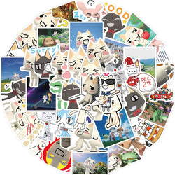 50Pcs Inoue Toro Cat Stickers Funny Kawaii Cartoon Cute Meme Sticker Vinyl Waterproof Graffiti Decal for Laptop Phone Guitar (ONLINE ORDER ONLY)