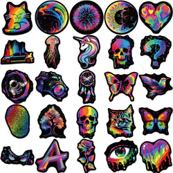 10/30/50pcs Cartoon Rainbow Cool Waterproof Stickers Aesthetic Decals DIY Laptop Suitcase Phone Car Decoration Sticker Kids Toys (Online Order Only)