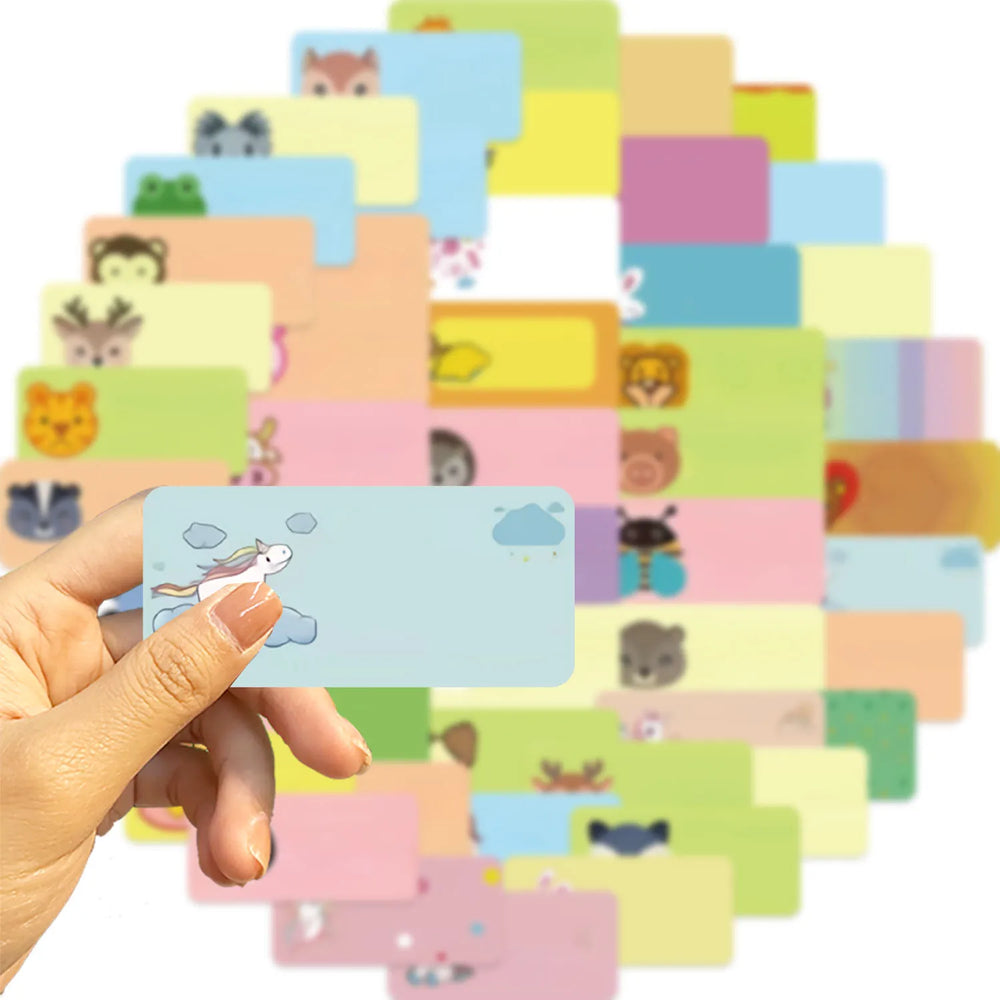 50PCS Animals Cartoon Name Stickers for Toy DIY Luggage Laptop Guitar Skateboard Phone Case Bike Car Sticker (ONLINE ORDER ONLY)