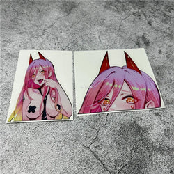 Car Styling Stickers for Anime Peeker Hot Girl Eyes Decal Auto Motorbike Helmet Applique Vinyl Tape Window Tape (ONLINE ORDER ONLY)