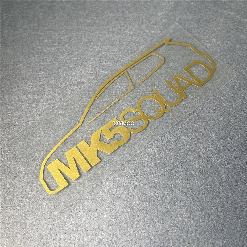 DXYMOO Car Stickers for Vehicle MK5 SQUAD Golf Mk4 R32 GTI Decal Moto Helmet Modified Applique Decoration Vinyl (ONLINE ORDER ONLY)