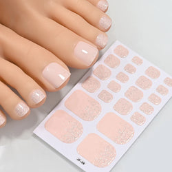 110Tips 3D Full Cover Gradient Toenail Stickers Multi Color Self Adhesive Slider No Need UV Lamp Cured Press On Toe Nail Decals* (ONLINE ORDER ONLY)