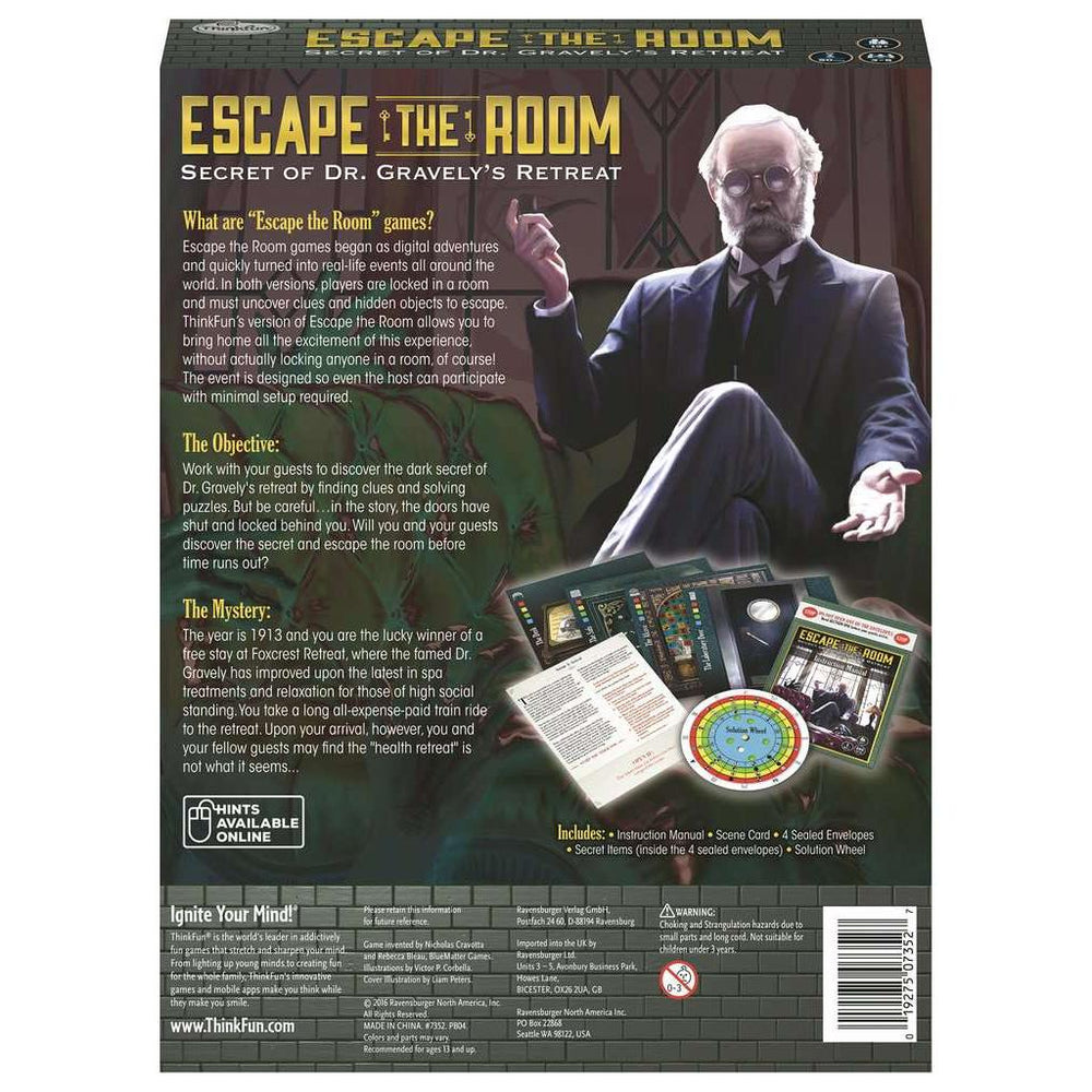 Secret of Dr. Gravely's Retreat - Escape the Room Game - Ravensburger (ONLINE ORDER ONLY)