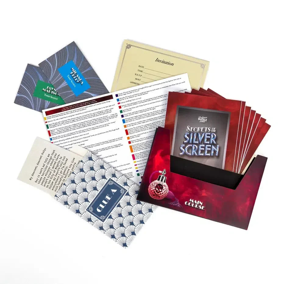 Secrets of the Silver Screen Murder Mystery Game Professor Puzzle (ONLINE ORDER ONLY)