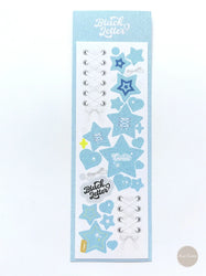 Korean Ins Creative Denim Pattern Stickers Scrapbooking Idol Album Decoration Sticker Aesthetic Personalized Kawaii Stationery (ONLINE ORDER ONLY)