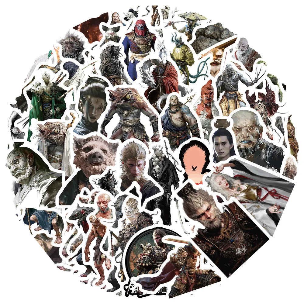 Black Myth Wukong 3D Graffiti Stickers for Suitcase, Skateboard, Laptop, Phone (ONLINE ORDER ONLY)
