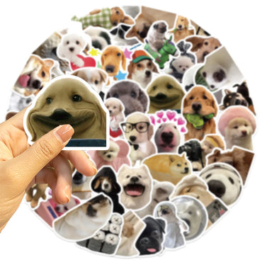10/30/50PCS Kawaii Dog Stickers Meme Graffiti Animal Sticker Luggage Laptop Phone Guitar Car Bike Skateboard Decals Kids Toys (ONLINE ORDER ONLY)