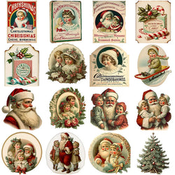 36pcs/bag New Year and Christmas series stickers and scrapbooks DIY Happy Project collage decoration (ONLINE ORDER ONLY)