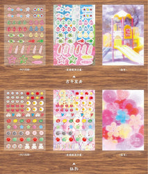 Y2K Japanese Sticker 8 Style Glitter Cute Sticker Phone Case Notebook Scrapbooking DIY Decorative Stickers Collage Material (ONLINE ORDER ONLY)
