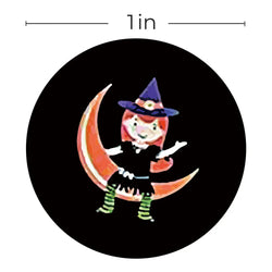 100-500pcs Halloween Paper Stickers Decor Pumpkin Ghost Gift Lable Seal Sticker Candy Bags Stickers Packaging Sealing Labels (ONLINE ORDER ONLY)