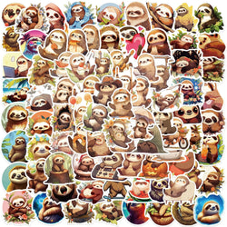 Cute Sloth Stickers for Suitcase, Skateboard, Laptop, Luggage, Phone, Car - 10/30/50/100pcs (ONLINE ORDER ONLY)