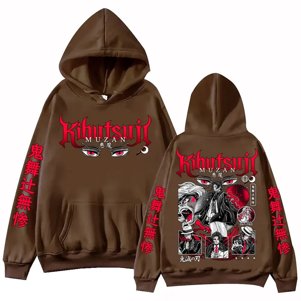 Muzan Kibutsuji Hoodie Demon Slayer Harajuku Pullover (ONLINE ORDER ONLY)