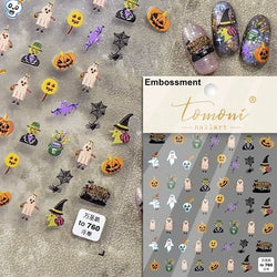 Cat Eye Halloween Terror Spider Cross Rose Love Heart Flower Snake Web Candy Bunny Thrilling Nail Art Stickers Manicure Decals (Online Order Only)