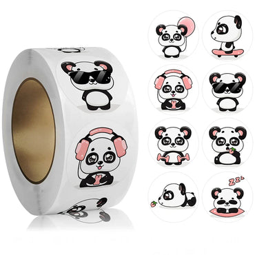 100-500pcs Cute Cartoon Panda Stickers Reward Sticker for Kids Gift Wrapping Decor Envelope Sealing Labels Stationery Stickers (ONLINE ORDER ONLY)