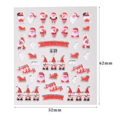 30 Sheets Cute Penguin Winter Nail Stickers Set 3D Snowflake Christmas Decals Tree Elk Bell Self Adhesive Slider Manicure Tips * (ONLINE ORDER ONLY)