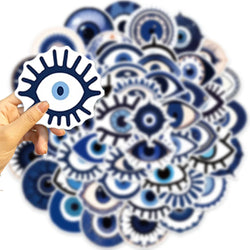 10/50Pcs Evil Eyes Graffiti Stickers Aesthetic for Guitar Laptop Pad Phone Travel Luggage Cup Notebook Scrapbook Skateboard (Online Order Only)
