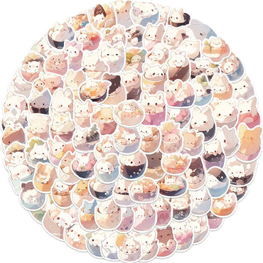 10PCS Cute Cartoon Stickers Waterproof Decal for Laptop, Bike, Luggage, Guitar, Cup, Kid Toy (ONLINE ORDER ONLY)