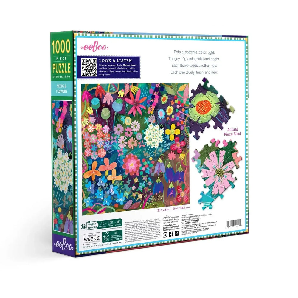Seeds & Flowers 1000 Piece Jigsaw Puzzle eeBoo (ONLINE ORDER ONLY)