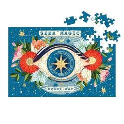Seek Magic Every Day 128 Piece Matchbox Mini Jigsaw Puzzle Galison