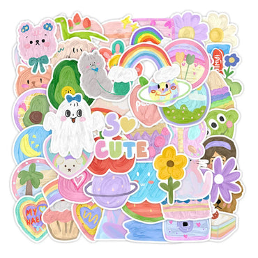 10/30/50PCS Cute Cartoon Toy Stickers For Kids DIY Decoration Gift Phone Laptop Luggage Guitar Helmet Car Notebook Sticker Decal (ONLINE ORDER ONLY)