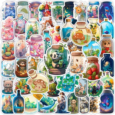 10/30/50PCS Cartoon World Children's PVC Sticker Aesthetic Decoration Scrapbooking Korean Stationery School Supplies for Kids (ONLINE ORDER ONLY)